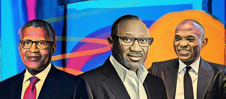 Aliko Dangote, Femi Otedola, Tony Elumelu